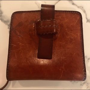 Lucky Brand cognac brown leather wallet